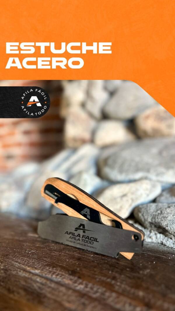 Afilador Manual De Cuchillos Y Herramientas Afila Facil en caja Inoxidable
